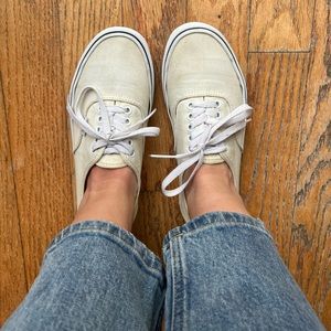 VANS Cream white authentic womens 8